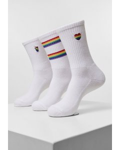 Şosete // Mister tee Pride Icons Socks 3-Pack white
