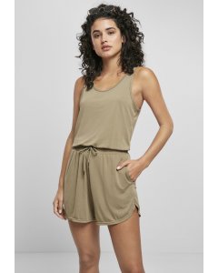 Salopete // Urban classics Ladies Short Sleevless Modal Jumpsuit khaki