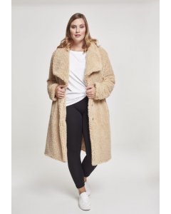 Haină pentru femei // Urban Classics Ladies Soft Sherpa Coat darksand