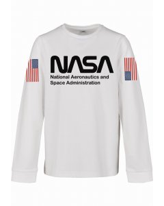 Tricou pentru copii // Mister tee Kids NASA Worm Longsleeve white