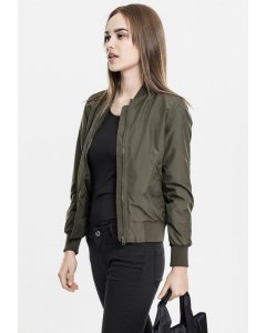 Jachetă bomber pentru femei // Urban classics Ladies Light Bomber Jacket dark olive