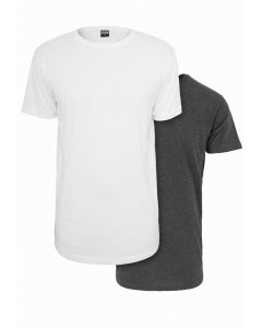 UC Men / Pre-Pack Shaped Long Tee white+charcoal