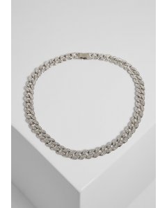 Urban Classics Accessoires / Heavy Necklace With Stones silver