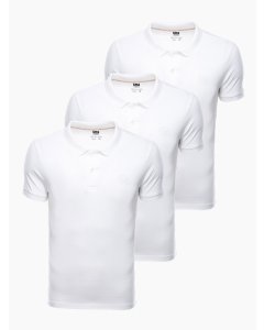 Tricou pentru bărbati cu mânecă scurtă // polo - white 3-pack Z28 V9