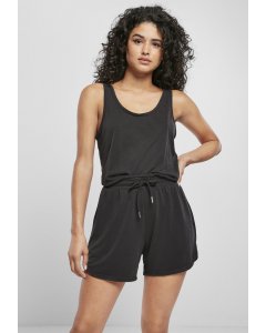 Salopete // Urban classics Ladies Short Sleevless Modal Jumpsuit black