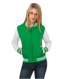 Jachetă  pentru femei  // Urban classics Ladies Light College Jacket cgr/wht