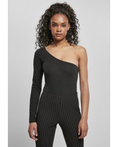 Urban Classics / Ladies Organic Asymmetric One Sleeve Body black