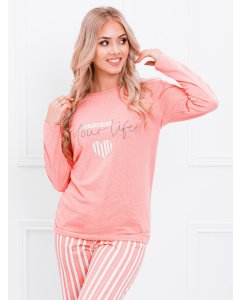 Women's pyjamas ULR148 - peach