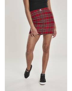 Fustă de dama // Urban Classics Ladies Short Checker Skirt red/blk