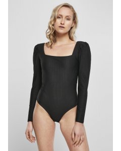 Body pentru femei // Urban classics Ladies Rib Puffer Sleeve Body LS black
