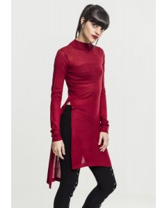 Rochie // Urban classics Ladies Fine Knit Turtleneck Long Shirt burgundy