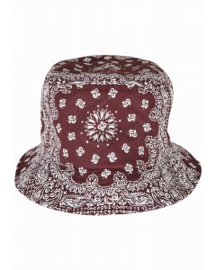 Pălărie // Flexfit Bandana Print Bucket Hat cherry/white