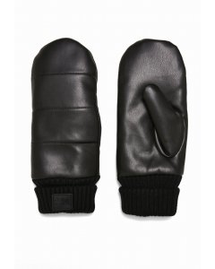 Urban Classics / Puffer Imitation Leather Gloves black