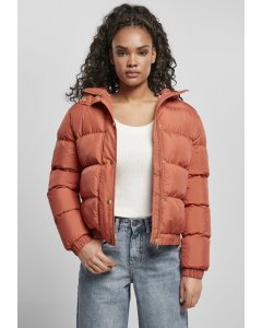 Jachetă pentru femei până în talie // Urban classics Ladies Hooded Puffer Jacket redearth