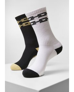 Şosete // Cayler & Sons Chainlinked Socks 2-Pack black+white