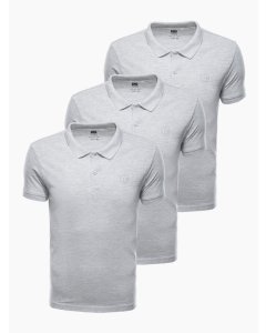 Tricou pentru bărbati cu mânecă scurtă // polo - grey 3-pack Z28 V11