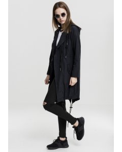 Jachetă parka pentru femei // Urban classics Ladies Asymetric Parka black