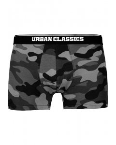 Boxeri // Urban Classics 2-Pack Camo Boxer Shorts dark camo