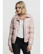 Jachetă pentru femei până în talie // Urban classics Ladies Hooded Puffer Jacket lightrose