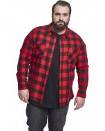 Camasi de barbati // Urban classics Checked Flanell Shirt blk/red