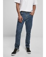 Pantaloni bărbati // Urban classics Slim Fit Jeans mid indigo washed