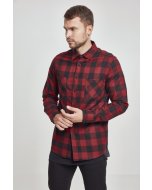 Camasi de barbati // Urban Classics Checked Flanell Shirt blk/burgundy