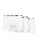 Boxeri // Urban classics Organic Boxer Shorts 3-Pack white+white+white