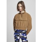 Jachetă pentru femei // Urban classics Ladies Cropped Crinkle Nylon Pull Over Jacket midground