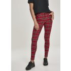 Pantaloni // Urban Classics Ladies Skinny Tartan Pants red/blk