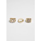 Urban Classics / Diamond Ring 3-Pack gold