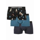 UC Men / Organic X-Mas Boxer Shorts 3-Pack teddy aop+jasper+navy