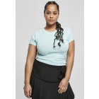 Tricou pentru femei cu mânecă scurtă // Urban classics Ladies Stretch Jersey Cropped Tee seablue