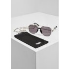 Ochelari de soare // Urban classics Sunglasses Karphatos with Chain silver