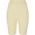 Pantaloni scurti // Urban Classics Ladies High Waist Lace Inset Cycle Shorts softyellow