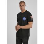 Tricou pentru bărbati cu mânecă scurtă // Mister Tee NASA Insignia Logo Flag Tee black