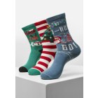 Şosete // Urban Classics Ho Ho Ho Christmas Socks 3-Pack multicolor