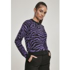 Pulover pentru femei // Urban Classics Ladies Short Tiger Sweater blk/pur