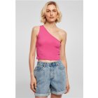 Urban Classics / Ladies Cropped Asymmetric Top brightviolet