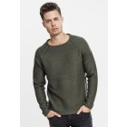 Pulover pentru bărbati // Urban Classics Raglan Wideneck Sweater olive