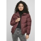 Jachetă pentru femei // Urban classics Ladies Hooded Puffer Jacket cherry