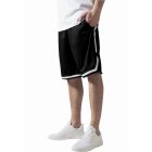Pantaloni scurti // Urban Classics Stripes Mesh Shorts blkblkwht