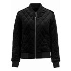 Jachetă pentru femei // Urban classics Ladies Diamond Quilt Velvet Jacket black