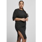 Rochie // Urban classics  Ladies Organic Oversized Slit Tee Dress black