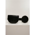 Urban Classics / Croco Synthetic Leather Double Beltbag black