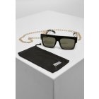 Ochelari de soare // Urban classics  Sunglasses Zakynthos With Chain black/gold
