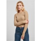 Urban Classics / Ladies Short Rib Knit Twisted Back Sweater unionbeige