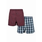 Boxeri // Urban classics Woven Plaid Boxer Shorts 2-Pack redcheck+bluecheck