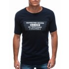 Men's printed t-shirt S1465 - navy