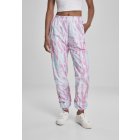 Pantaloni // Urban classics Ladies Tie Dye Track Pants aquablue/pink