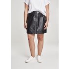 Fustă de dama // Urban Classics Ladies Faux Leather Zip Skirt black